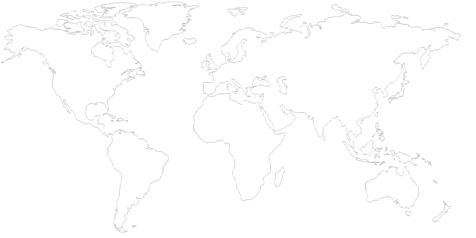 Outline world map showing the five markets Black Wolf Growth serves